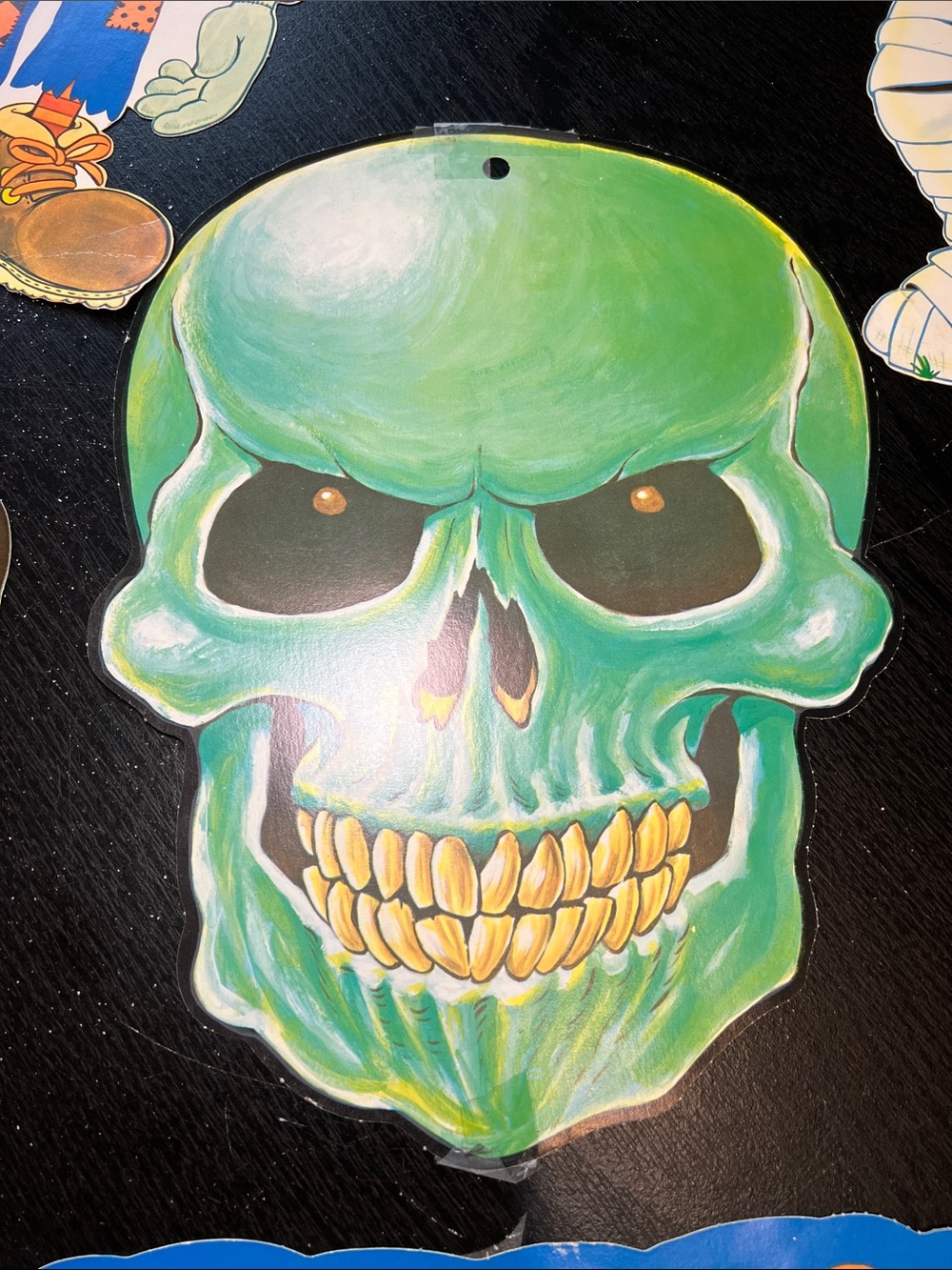 Vintage Halloween Diecut Cutout Lot Wall Hangings Mummy Witch Pumpkin - Picture 6 of 10